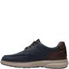 CLARKS MENS MOCCASSIN LACE SHOE - NAVY LEATHER